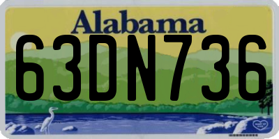 AL license plate 63DN736