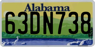 AL license plate 63DN738