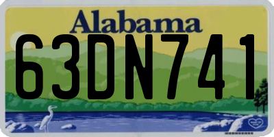 AL license plate 63DN741