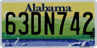 AL license plate 63DN742