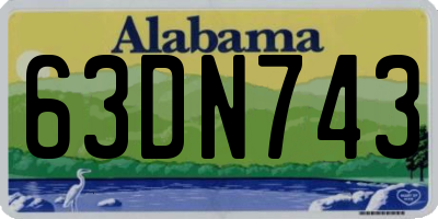 AL license plate 63DN743