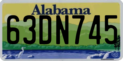 AL license plate 63DN745