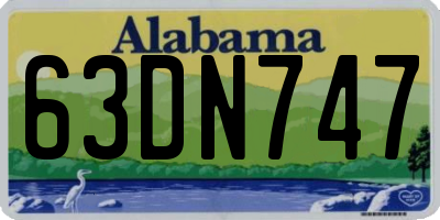 AL license plate 63DN747