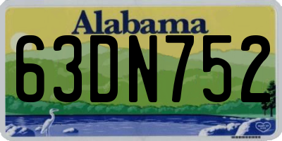 AL license plate 63DN752