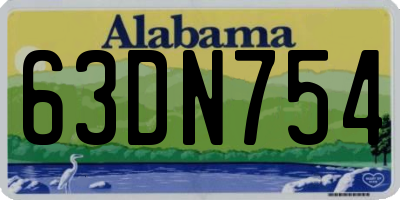 AL license plate 63DN754