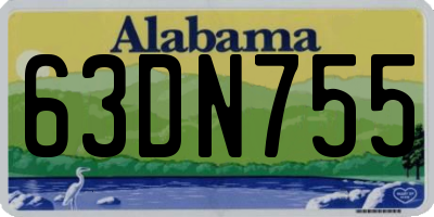 AL license plate 63DN755