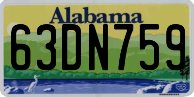 AL license plate 63DN759