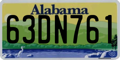 AL license plate 63DN761