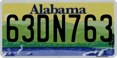 AL license plate 63DN763