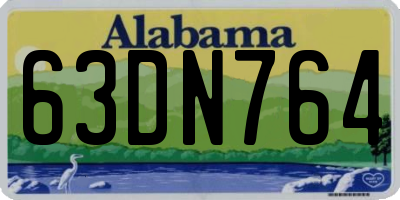 AL license plate 63DN764
