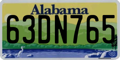 AL license plate 63DN765