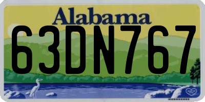 AL license plate 63DN767