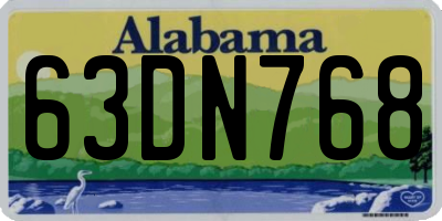 AL license plate 63DN768