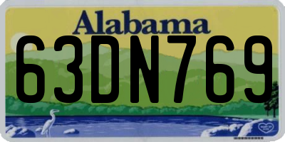AL license plate 63DN769