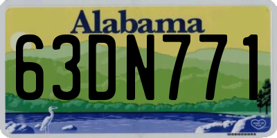 AL license plate 63DN771