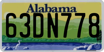 AL license plate 63DN778
