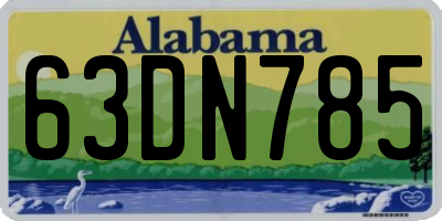 AL license plate 63DN785