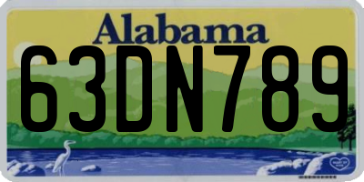AL license plate 63DN789