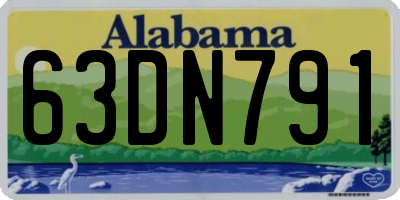 AL license plate 63DN791