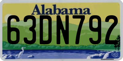 AL license plate 63DN792