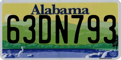 AL license plate 63DN793