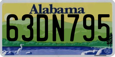 AL license plate 63DN795
