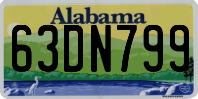 AL license plate 63DN799
