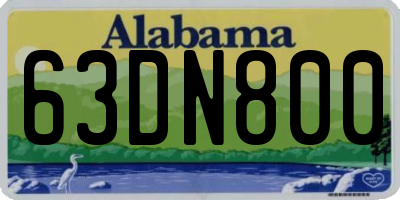 AL license plate 63DN800