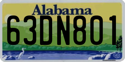 AL license plate 63DN801