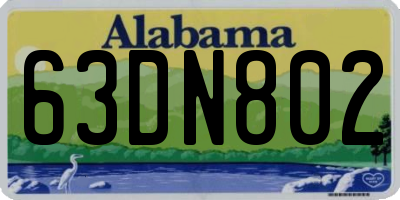 AL license plate 63DN802