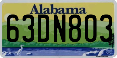 AL license plate 63DN803