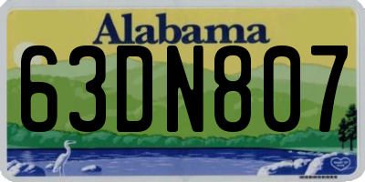 AL license plate 63DN807
