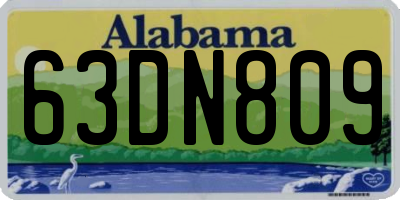 AL license plate 63DN809