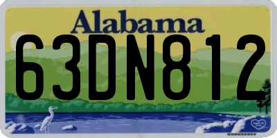 AL license plate 63DN812