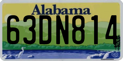 AL license plate 63DN814