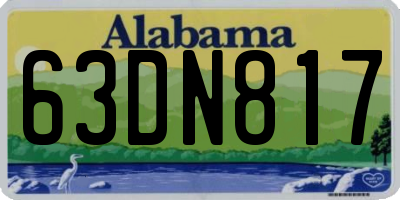 AL license plate 63DN817