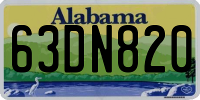AL license plate 63DN820