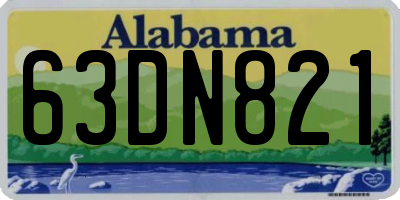 AL license plate 63DN821