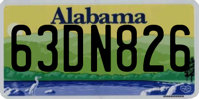 AL license plate 63DN826