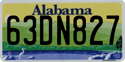 AL license plate 63DN827