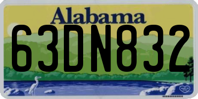 AL license plate 63DN832