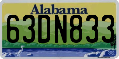 AL license plate 63DN833