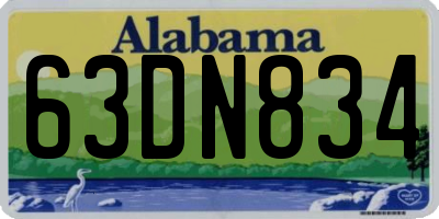 AL license plate 63DN834