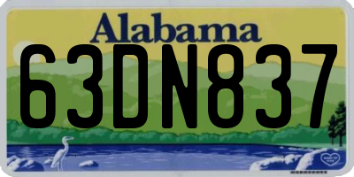 AL license plate 63DN837