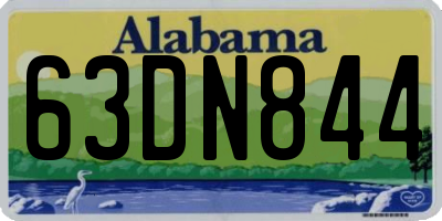 AL license plate 63DN844