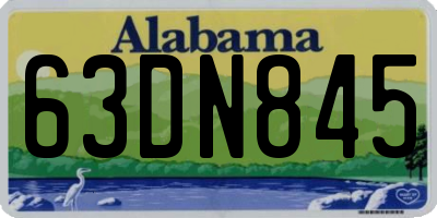 AL license plate 63DN845