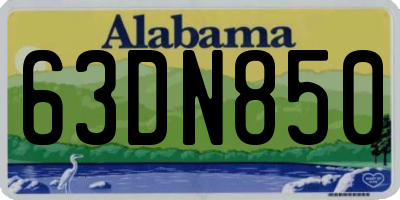 AL license plate 63DN850