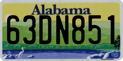 AL license plate 63DN851