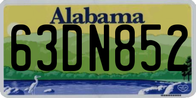 AL license plate 63DN852