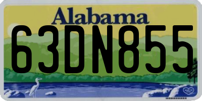 AL license plate 63DN855